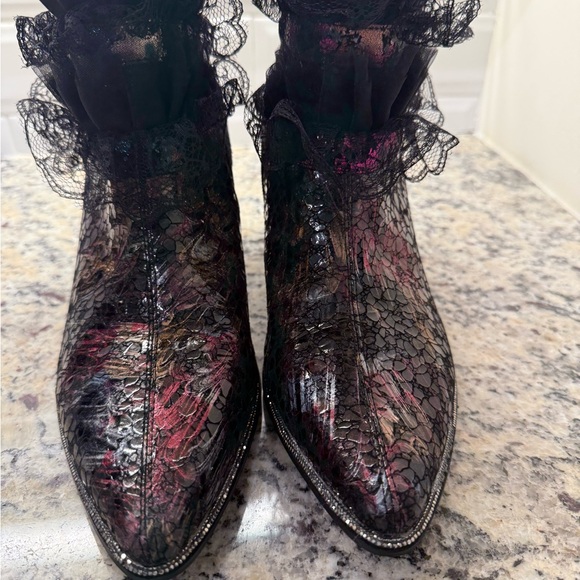 Spring Step Black Heeled Boots size 42 EU 10.5 11 US l’artiste lacenshine - Picture 2 of 9